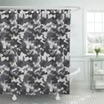 thumbnail image 1 of ABPHQTO Cortina de ducha de baño de invierno con camuflaje horizontal, estilo clásico, camuflaje, negro, gris, blanco, 165x180 cm ABPHQTO PKNMT66x72Shower-9269, 1 of 2