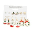 thumbnail image 1 of Christmas Earrings, Fashionable Christmas Tree Earrings Practical Beautiful Portable  for Party, 1 of 7