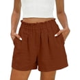thumbnail image 2 of Womens Cotton Sweat Shorts Casual Summer Short Loose Elastic Waist Lounge Running Athletic Shorts with Pockets, 2 of 9
