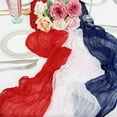 thumbnail image 4 of Lilixerw 4th of July Cheesecloth Table Runner,Red White and Blue Table Runner for Memorial Day Independence Day Patriotic Party Decor for Dining Room Indoor Outdoor,35.4 x 70.9 inch, 4 of 4