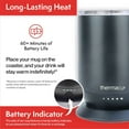 thumbnail image 4 of Thermacup Temperature Controlled Self Heating Coffee Mug, Stainless Steel Heated Cup Beverage Warmer (Black - 12 oz. with Lid, 14oz. without Lid), 4 of 9