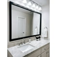 thumbnail image 2 of Frame My Mirror Framed Mirror, Black Finish, 28" x 24", 2" Wide Frame Meade Design, 2 of 14