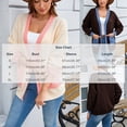 thumbnail image 3 of WRKEKC Cardigan Sweaters for Women Color Block Long Sleeve Open Front Loose Fit Knit Cardigan with Pockets, 3 of 9