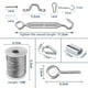 thumbnail image 2 of Cable de Acero Inoxidable, Cuerda de Acero Inoxidable para Colgar, Tendedero Exterior, Tendedero de Acero Exterior, Cuerda de Alambre Exterior, Tendedero (30M), 2 of 4