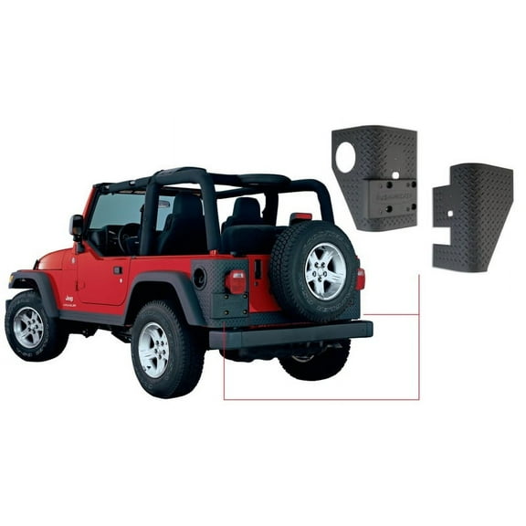 Bushwacker 97-06 Jeep Wrangler Trail Armor Rear Corners - Black