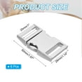 thumbnail image 2 of Uxcell 6 Pack Metal Quick Side Release Buckles 25 mm/1 Inch, Dog Collar Clip for Straps Webbing Paracord Bracelet, Silver Tone, 2 of 6