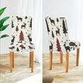 thumbnail image 3 of Yayeee 4 Pack Dining Chair Covers Stretch Parson Chairs Slipcovers Seat Protector, Christmas Plaid Forest, 3 of 6