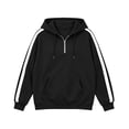 thumbnail image 7 of Atogsazn Womens 1/4 Xip Oversized Hoodies Casual Long Sleeve Fleece Hooded Sweatshirt Fall Winter Tops Black M Fashion, 7 of 7