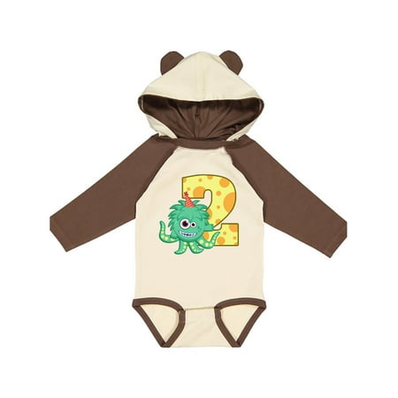 

Inktastic 2nd Birthday Monster Gift Baby Boy or Baby Girl Long Sleeve Bodysuit