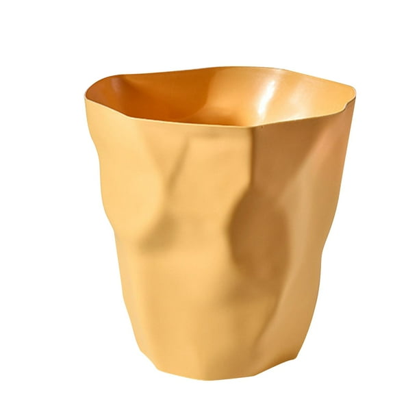 Cubo de basura Cubo de basura Minimalista Papelera Cubo de basura Contenedor de basura Lata para Amarillo