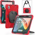 thumbnail image 2 of Pour Xiaomi Pad 5 Étui PC+Silicone Antichoc avec Support Rotatif/sangle d'Épaule, 2 of 5