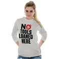 thumbnail image 3 of No Tools Loaned Here Mechanic Humor Plus Size Long Sleeve Graphic Tee Shirt Brisco Brands 2X, 3 of 5