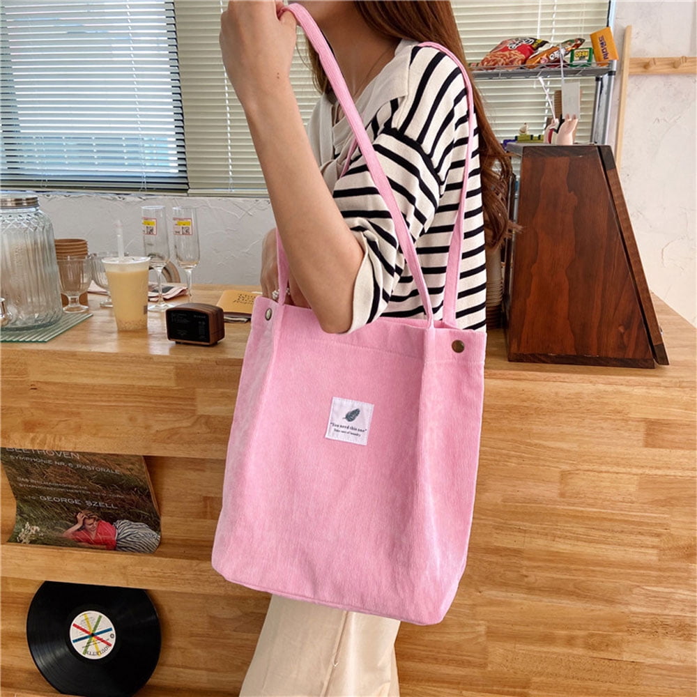 Bolso de lona Bolso de pana para mujer Cartera bandolera de lona