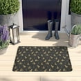 thumbnail image 2 of Dark Christmas Golden Reindeer Pattern Flannel Non Slip Door Rugs,Washable Door Mats Indoor,Decorative Door Mats,Dirt-Resistant and Absorbent Doormat for Entrance,Bedroom,Kitchen,Bathroom,31.5"x17", 2 of 4