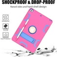 thumbnail image 6 of iPad 10.2 inch Case with Screen Protector, iPad 8th Generation 2020 Case, iPad 7th Generation 2019 Case, Dteck Full Body Rugged Shockproof Protective Case With Pencil Holder Kickstand Cover, Rose/Blue, 6 of 6