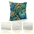 thumbnail image 4 of GOSMITH Turquoise Blue Tropical Palm Trees Leaves with Yellow Orchid Flowers Satin Pillowcase for Hair and Skin, Cooling Pillow Cases, Soft Slip Bed Pillow Cover White, 4 of 5