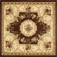thumbnail image 1 of Unique Loom Tapis Motif Médaillon Versailles 8' x 8' Carré Marron/ivoire, 1 of 2