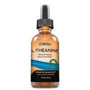 MAX ABSORPTION Liquid L-Theanine Drops | All Natural, Vegan, Alcohol Free, Non-GMO | for Stress Relief, Relaxation, Focus Without Drowsiness | Synergistic with Coffee or Caffeine
