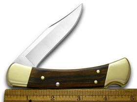 Buck 110 NRA National Rifle Association Wooden Folding Hunter Custom Pocket Knife
