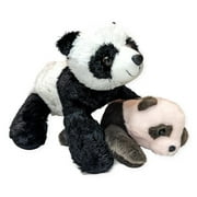 Set of 2 Flopsie MAMA & BABY PANDA BEAR Stuffed Animal Plush by Aurora