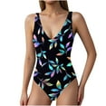 thumbnail image 6 of UPPADA Womens Floral Print Swimsuit One Piece Slimming Tummy Control Swimsuits Flattering Swimsuits for Ladies Cute Push up Bathing Suit Cheeky Bathing Suits Multicolor,M, 6 of 6