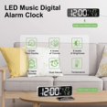 thumbnail image 2 of Reloj despertador digital, pantalla grande digital LED, 2 of 3