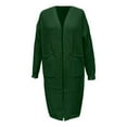 thumbnail image 3 of iHPH7 Long Sweater Cardigan Women Chunky Cardigan Sweaters for Women Fall Coats Loose Cardigan for Women Fall Cardigans for Women Casual Outerwear Fall Outfits for Women Green XL, 3 of 5