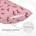 thumbnail image 3 of Sikiie Dachshund Dog Puppy Print Plush Pillow Cover, Wrinkle-proof and Stain-resistant Pillow Protector without Pillow Core, Home Decoration-20"x30", 3 of 6