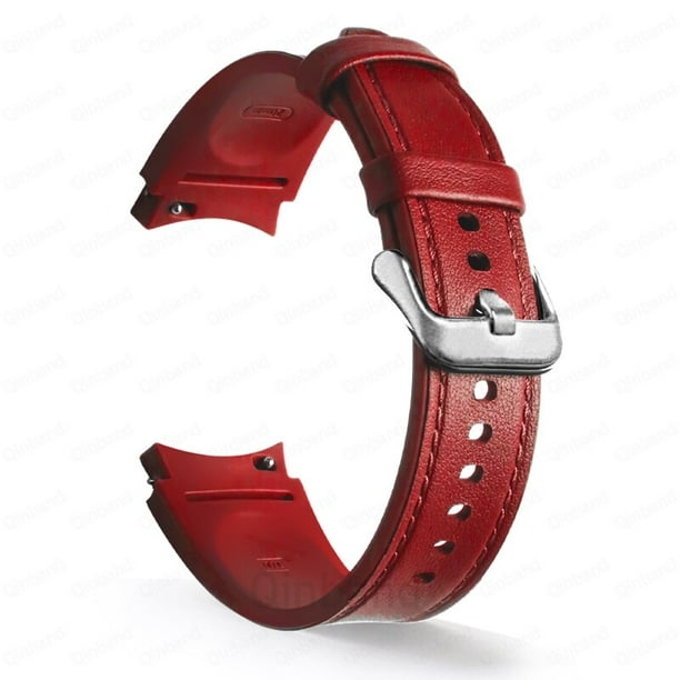 Correa de reloj de 20 mm para Samsung Watch 4 5 40 mm 44 mm Pulsera para Samsung Galaxy Watch 5 Pro Classic 42 mm 46 Silicona + bandas de cuero Tan Jianjun unisex