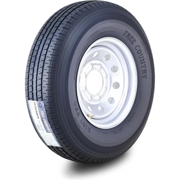 Free Country Trailer Tire Wheel Assembly ST235/85R16 12-Ply F 128N 8 Lug on 6.5" PCD Silver Mod Rim