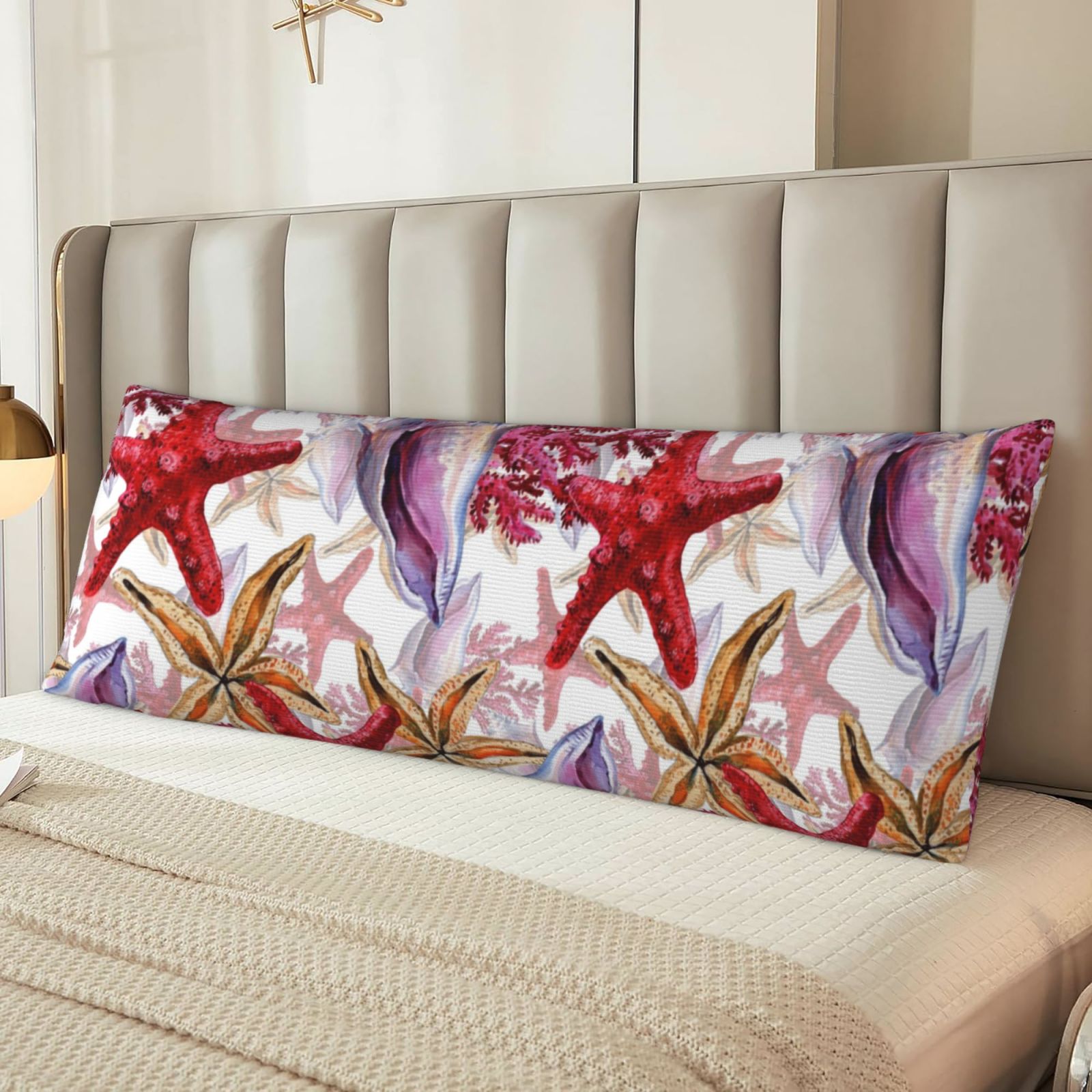 Naloa Coral Reef Super Soft 20x60 Body Pillow Case,Long Side Hidden Zipper（PILLOWS ARE NOT INCLUDED）