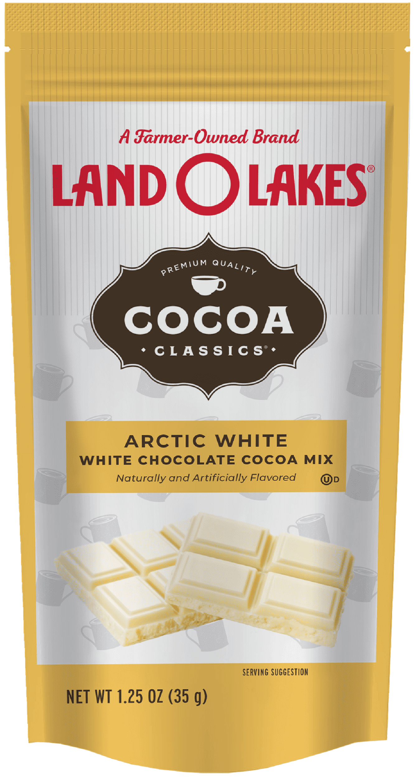 Land O Lakes Cocoa Classics, Artic White, White Chocolate Cocoa Mix, 1.25 oz, 36 Ct