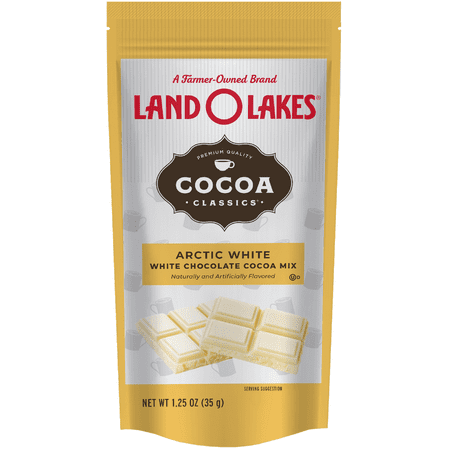 Cocoa Classics Arctic White Cocoa Mix, Hot Chocolate, Made with Nonfat Milk, Just Add Hot Water, Make Hot or Iced Cocoa, Gluten Free, 1, 1.25oz Packet