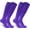 Purple, variant on Unisex Soccer Socks, Knee High Solid Baseball Football Sports Team Socks