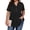 Black, variant on TARAINYA Plus Size Blouses for Women Button Short Sleeve Shirts Casual V Neck Tunic Tops