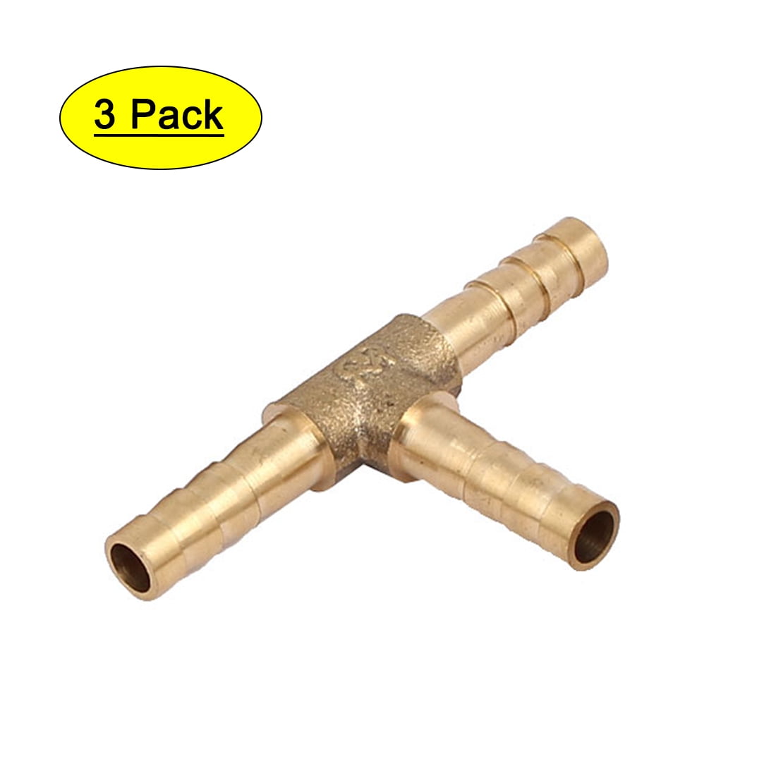 6mm Dia TShaped 3Way Hose Barb Plug Pipe Connectors Coupling Fittings