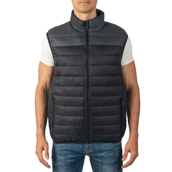 Alpine Swiss Clark Mens Puffer Vest Down Alternative Water Resistant Packable Outerwear Zip Up Pockets Warm Versatile Layer