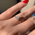 thumbnail image 2 of Solitaire Brilliance 2.84CT Oval Cut Moissanite Thin Band Engagement Ring, Simple Solitaire Ring, Dainty Promise Ring, 10k White Gold, Ring Size 4.5, 2 of 5