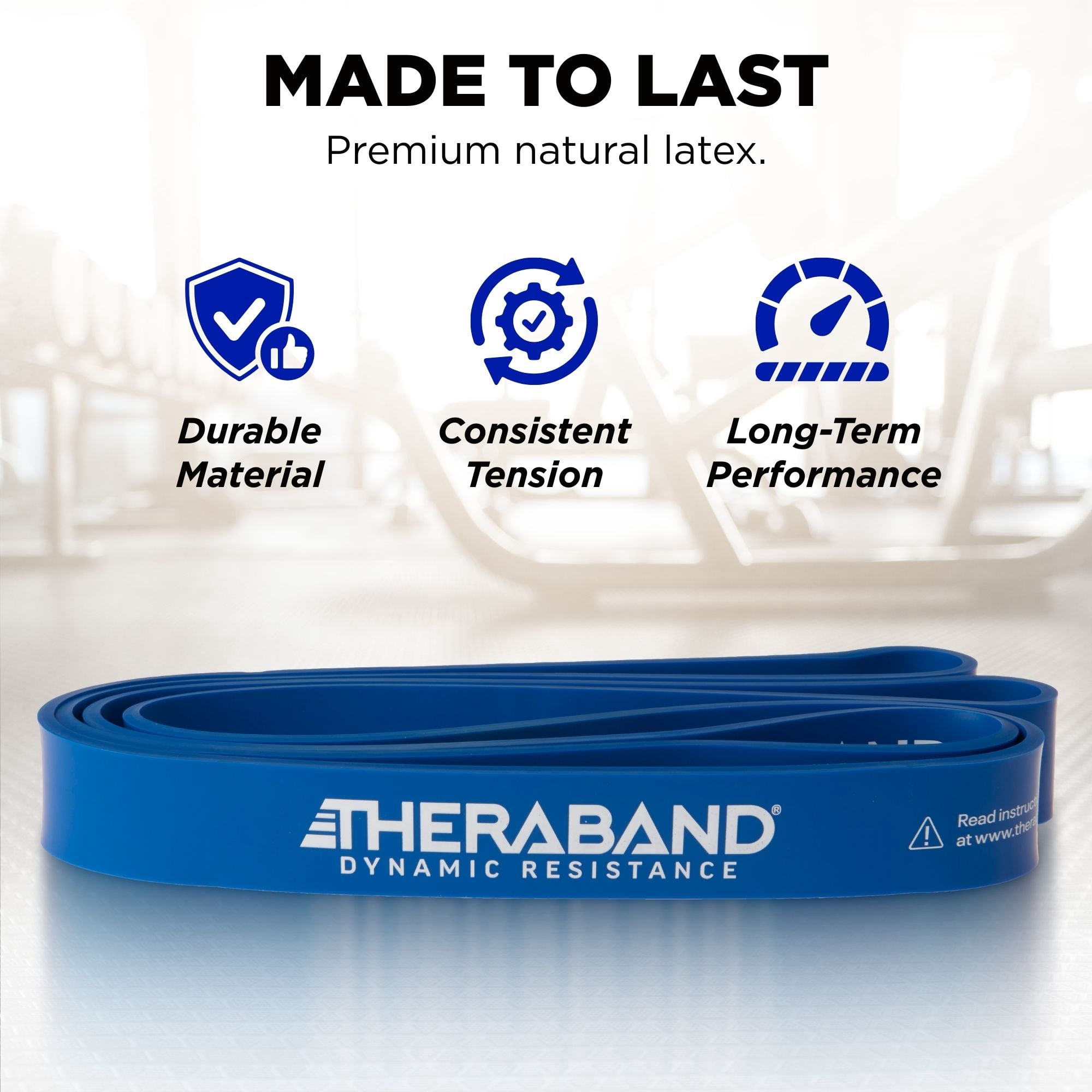 THERABAND High Resistance Band, Heavy Elastic Super Band for Full Body Workouts, Physical Therapy, Strength Training, Durable 41” Loop Exercise Band, 35 lbs Resistance