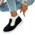 thumbnail image 2 of Senior Comfy Winter Ankle Boots Women, Ladies Sherpa Fuzzy Warm And Comfortable Casual Snow Boots for Women (Black,40), 2 of 8