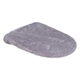 thumbnail image 3 of 18"X20" Elongated Toilet Seat Cover,Velvet Oval Toilet Lid Cover 100% Cotton Tufted Solid Color Soft Bathroom Rug Water Absorbent Reversible Machine Washable(Light Ashy), 3 of 8