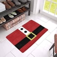 thumbnail image 3 of MKHERT Funny Christmas Santa Claus Coat with Belt Doormat Rug Home Decor Floor Mat Bath Mat 23.6x15.7 inch, 3 of 3