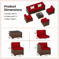 ECOPATIO 7 Pieces Patio Furniture Set, Outdoor Furniture Sectional
