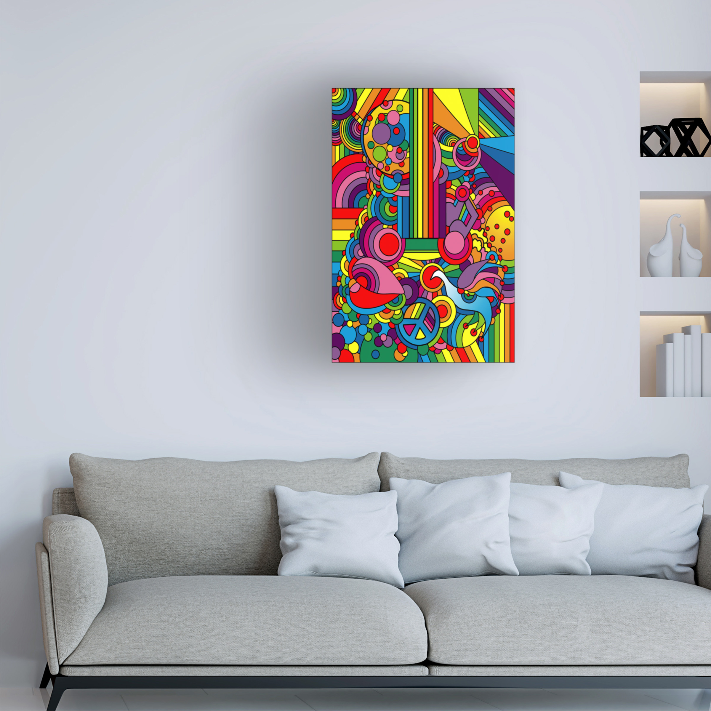 Trademark Fine Art 'Pop Art Guitar Motif 916' Canvas Art by Howie Green