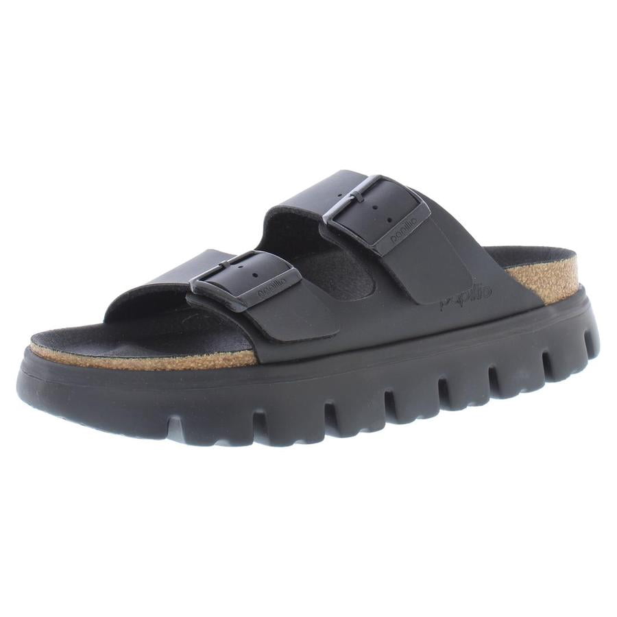 Birkenstock Arizona Pap Chunky Narrow Unisex Shoes Size 4, Color: Black/Black