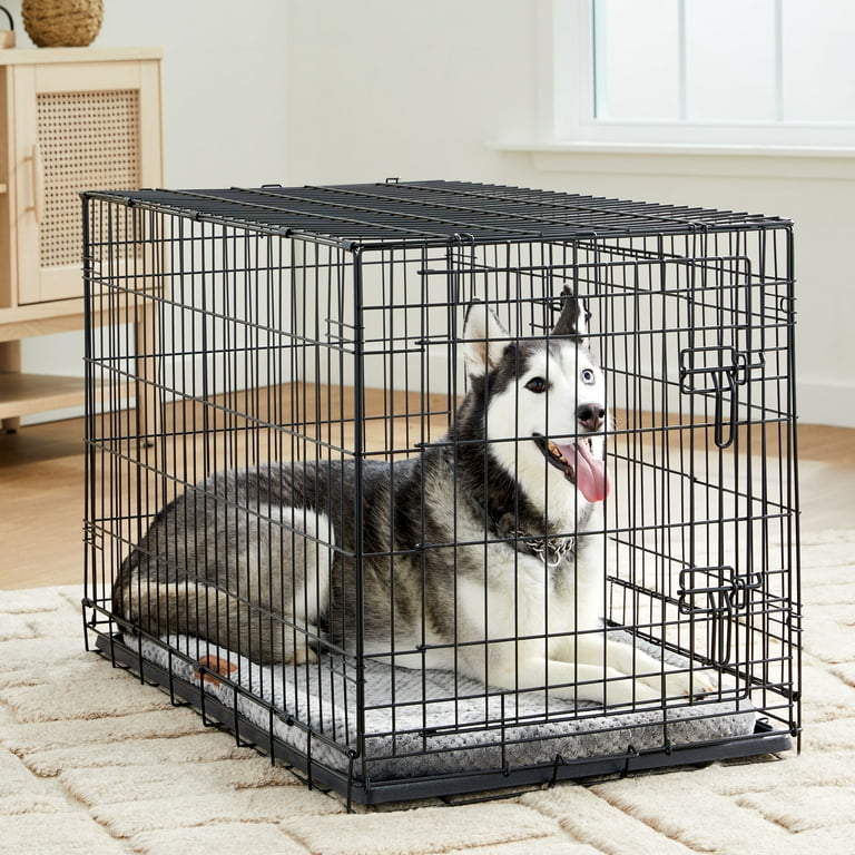 Vibrant Life Cozy Luxe Crate Mat Pet Bed, Gray, 30 Inches