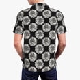 thumbnail image 4 of Balery White Sunflowers Printed Men’s Short Sleeve Polo Shirt, Midweight Men's Shirt,Golf Polo shirts -4X-Large, 4 of 9