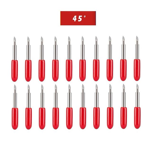 Lefu 20 Pcs Lames de Rechange à 30/45/60 Degrés pour Traceur Roland Cricut Lame de Coupe