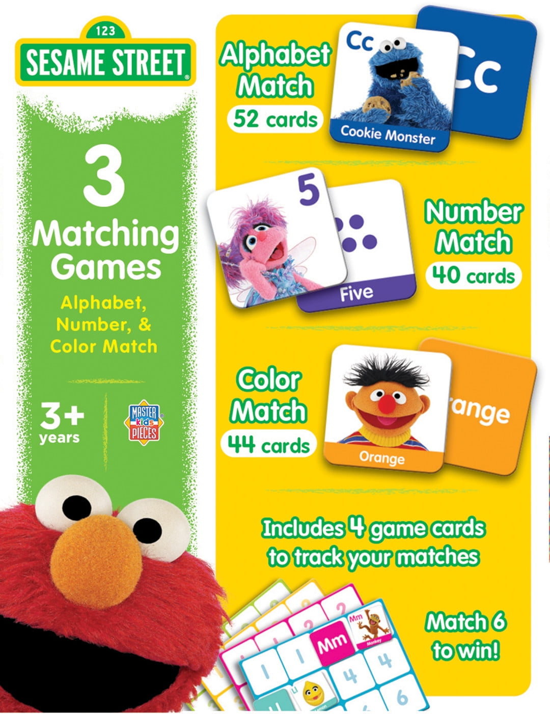 MasterPieces Kids Games - Sesame Street Set of 3 Matching Games
