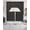 Black, variant on Dark Brown Swag Kitchen Curtains Sets for Windows 24 Inch Length, Vintage Country Monochrome Chocolate Color Short Window Curtain Panels Swags Valances and Tiers 3 Piece Set for Cafe/Dining Room